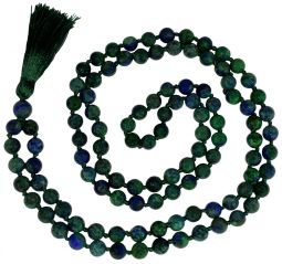 Peacock Lapis Lazuli Japa Beads